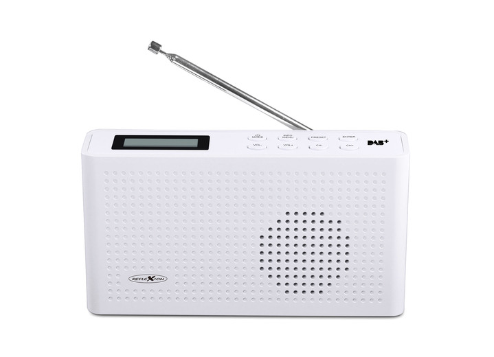 - Tragbares DAB+ Radio mit integriertem Akku, in Farbe WEISS