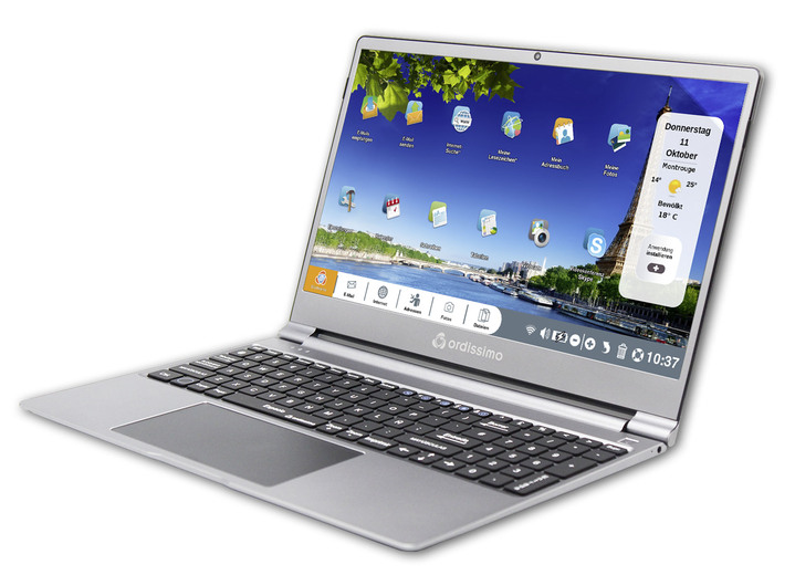 Computer & Elektronik - Ordissimo Notebook mit leicht bedienbarem Betriebssystem, in Farbe SILBER, in Ausführung Ordissimo Sarah Notebook 15,6'' Ansicht 1
