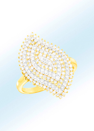 Funkelnder Damenring mit 151 Brillanten