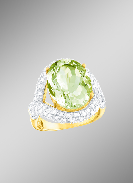 Ringe - Strahlend schöner Damenring mit echt Amethyst und echt Weißtopas, in Größe 160 bis 220, in Farbe  Ansicht 1