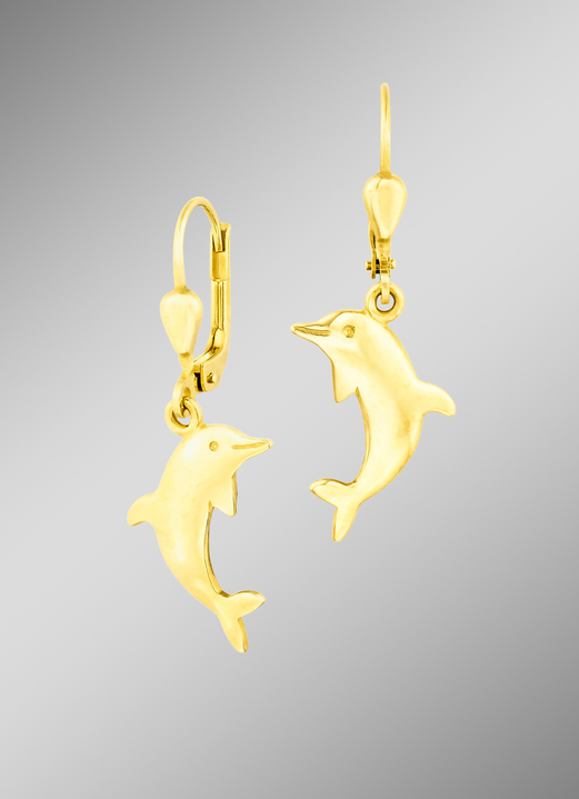 Ohrschmuck - Süße Delfin-Ohrringe, in Farbe  Ansicht 1