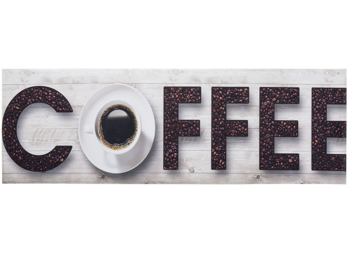 Läufer & Stufenmatten - Küchenläufer Kaffee, strapazierfähig, in Farbe CREME-BRAUN Ansicht 1
