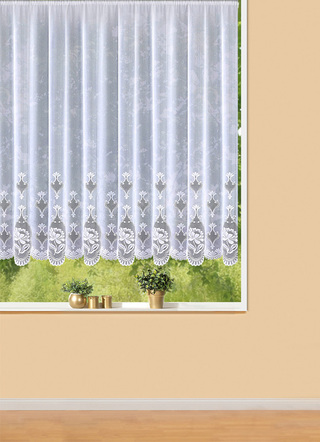 Luftig-leichter Blumenfenster-Store
