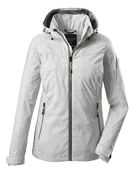Funktionsjacken - Softshell-Jacke von Killtec® mit abnehmbarer Kapuze, in Größe 036 bis 050, in Farbe HELLGRAU