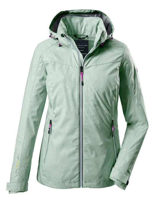 - Softshell-Jacke von Killtec® mit abnehmbarer Kapuze, in Größe 036 bis 050, in Farbe PISTAZIE