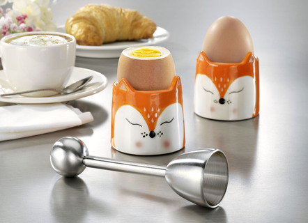Eiköpfer-Set, 3-teilig, aus rostfreiem Edelstahl