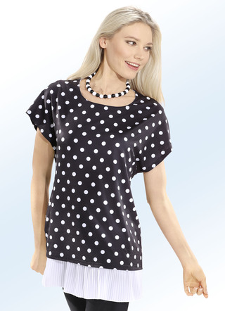 Longshirt mit überschnittener Schulterpartie
