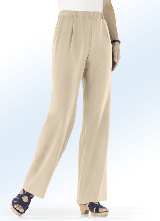 Hosen - Hose in bequemer Weite, in Größe 018 bis 052, in Farbe BEIGE Ansicht 1