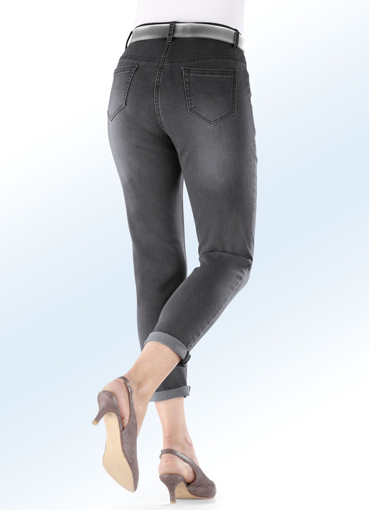 Hosen mit Knopf- und Reißverschluss - Basic-Jeans in 7/8-Länge, in Größe 017 bis 052, in Farbe GRAFIT Ansicht 1