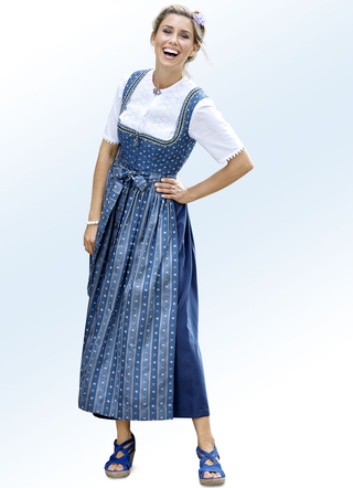Dirndl mit Schürze und Schmuckanhänger