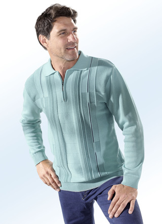 Einzigartiger Polopullover mit kurzem Reissverschluss