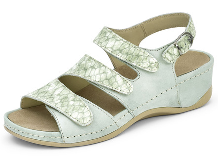 Sandalette mit herausnehmbarem Leder-Memory-Fußbett