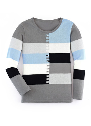 Pullover mit Baumwolle und mit Strasszier
