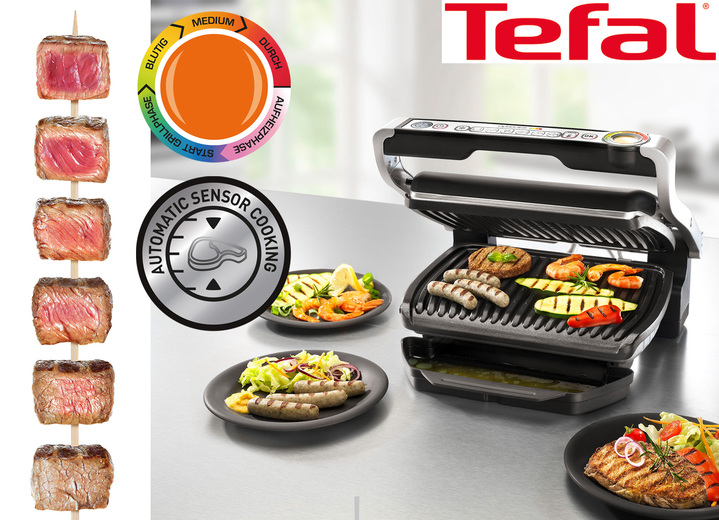 Küchengeräte - Tefal Tischgrill aus gebürstetem Edelstahl, in Farbe SCHWARZ-EDELSTAHL Ansicht 1