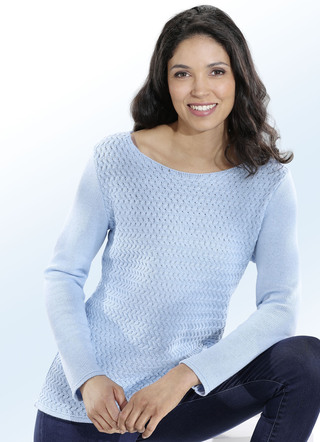 Pullover in 3 Farben mit Baumwolle aus recycelten Fasern