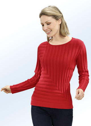 Pullover mit dekorativem Rippendessin