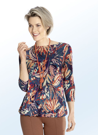 Shirt mit modisch flachem Halsausschnitt