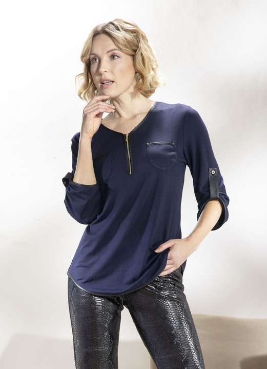 - Shirt-Tunika in 2 Farben, in Größe 036 bis 052, in Farbe MARINE Ansicht 1