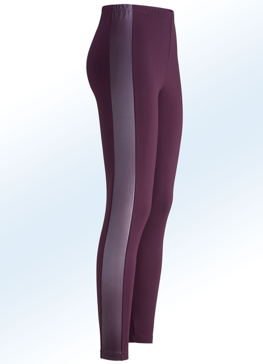 Leggings - Leggings im interresanten Materialmix Leggings - Leggings im interresanten Materialmix, in Größe 018 bis 092, in Farbe BORDEAUX