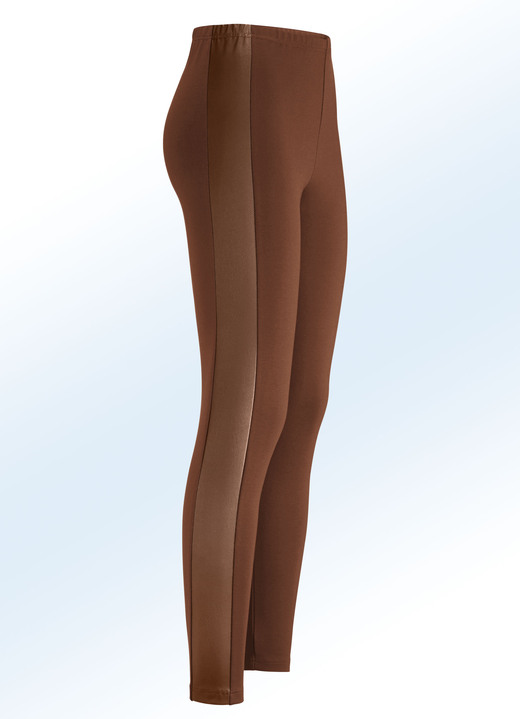 Leggings - Leggings im interresanten Materialmix Leggings - Leggings im interresanten Materialmix, in Größe 018 bis 092, in Farbe COGNAC