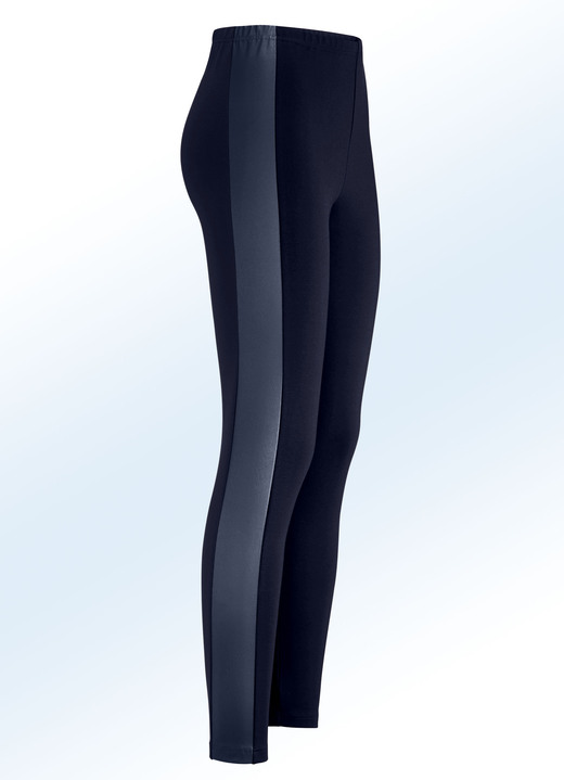 Leggings - Leggings im interresanten Materialmix Leggings - Leggings im interresanten Materialmix, in Größe 018 bis 092, in Farbe MARINE