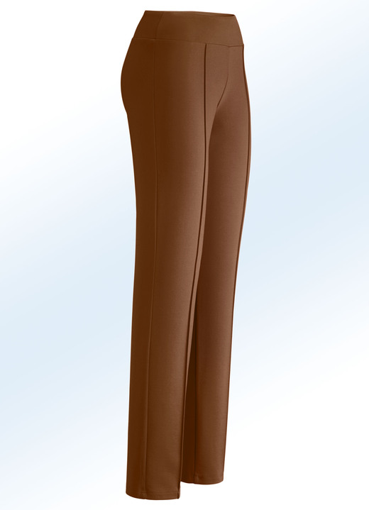 Hosen - Jerseyhose mit höherem, elastischem Formbund, in Größe 018 bis 245, in Farbe COGNAC Ansicht 1