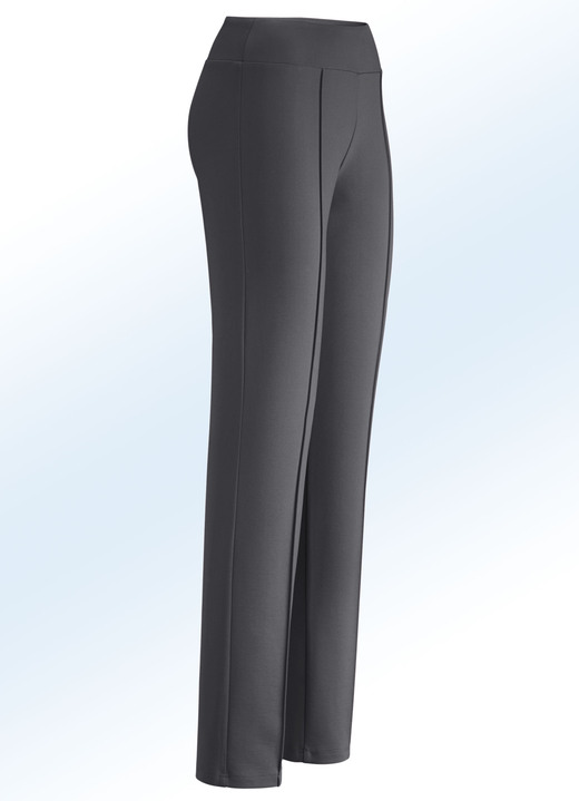 Hosen - Jerseyhose mit höherem, elastischem Formbund, in Größe 018 bis 245, in Farbe DUNKELGRAU Ansicht 1