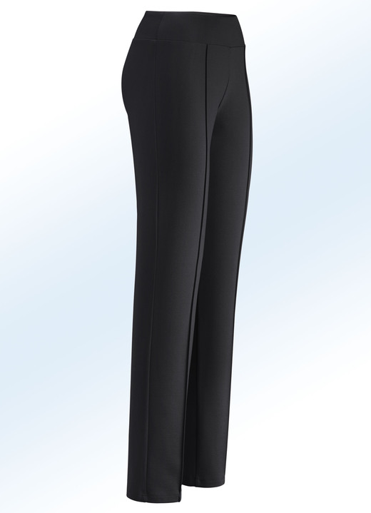 Hosen - Jerseyhose mit höherem, elastischem Formbund, in Größe 018 bis 245, in Farbe SCHWARZ Ansicht 1