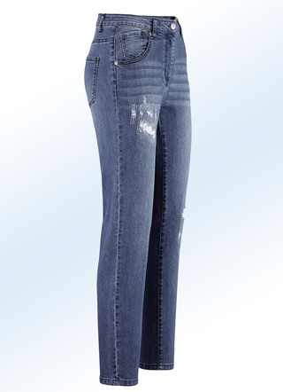 Jeans mit aufwendig gearbeiteten Destroyed-Effekten