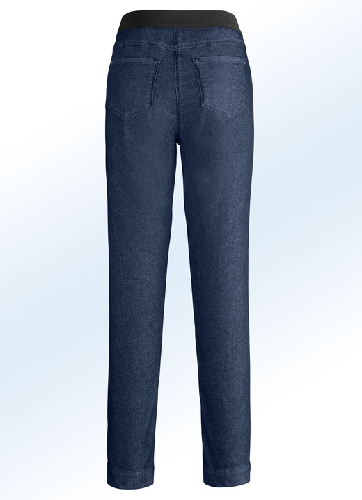 - Superbequeme Power-Stretch-Jeans mit spezieller Bundverarbeitung, in Größe 018 bis 052, in Farbe DUNKELBLAU Ansicht 1