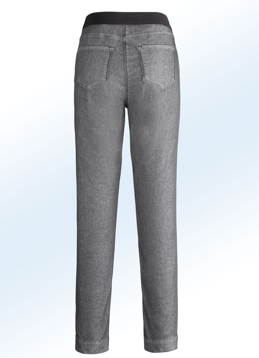 Hosen - Superbequeme Power-Stretch-Jeans mit spezieller Bundverarbeitung, in Größe 018 bis 052, in Farbe MITTELGRAU Ansicht 1