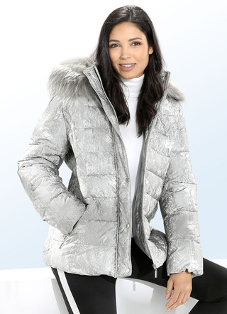 Jacke in schimmernder Samt-Optik