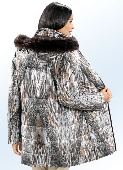 - Longjacke mit farbbrillantem Inkjet-Druck, in Größe 018 bis 054, in Farbe BRAUN-BUNT Ansicht 1