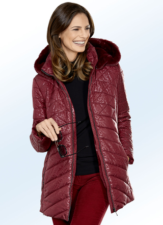 Jacke mit Raubtierfell-Dessin
