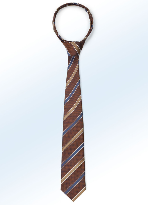 - Gestreifte Krawatte, in Farbe BRAUN