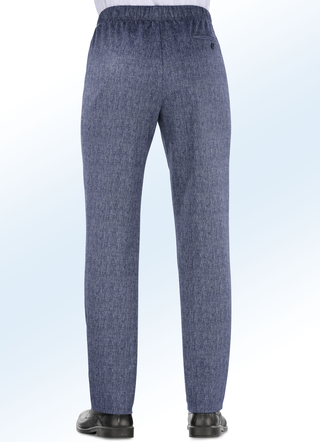 Melierte Schlupfhose mit Gummibund rundum in 2 Farben