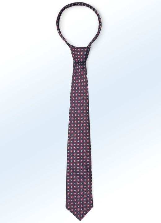 - Gemusterte Krawatte, in Farbe BORDEAUX