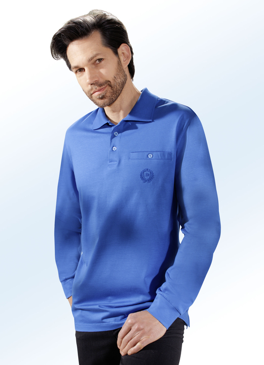 - Poloshirt in 3 Farben, in Größe 046 bis 062, in Farbe ROYALBLAU
