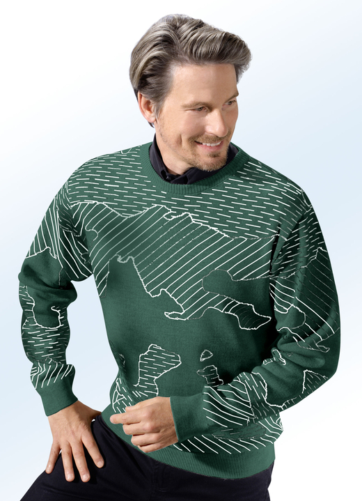 - Trendiger Pullover in 2 Farben, in Größe 046 bis 062, in Farbe GRÜN