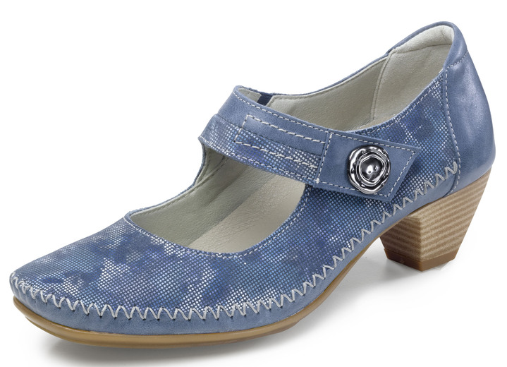 Pumps & Ballerina - ELENA EDEN, klassische Damen-Pumps, Weite G, mit herausnehmbarem Fußbett, in Größe 036 bis 042, in Farbe JEANS Ansicht 1