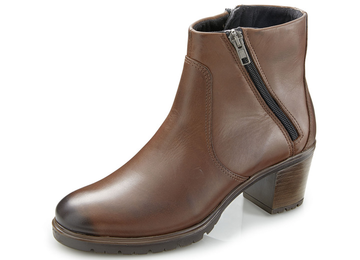 Weite H - Toosoft Stiefelette aus teilweise schattiertem Rind-Nappaleder, in Größe 036 bis 042, in Farbe BRAUN Ansicht 1