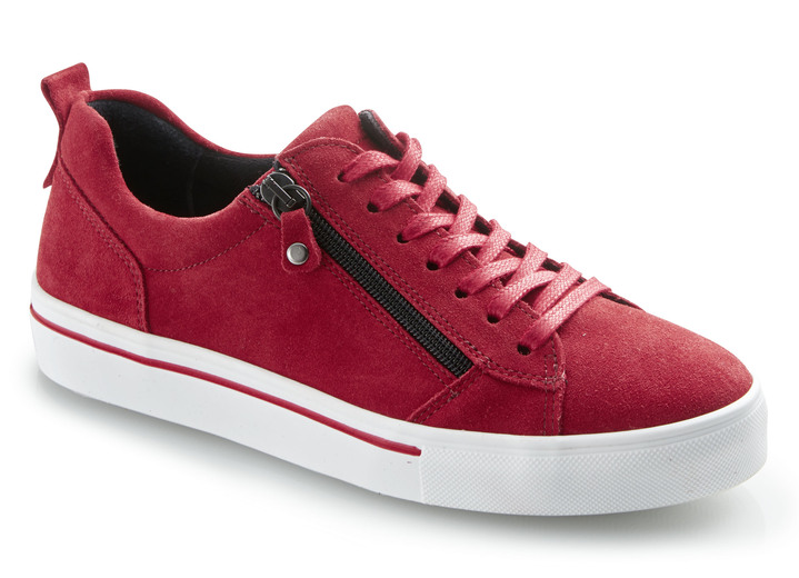 - Toosoft Sneaker aus Veloursleder, in Größe 036 bis 042, in Farbe ROT Ansicht 1