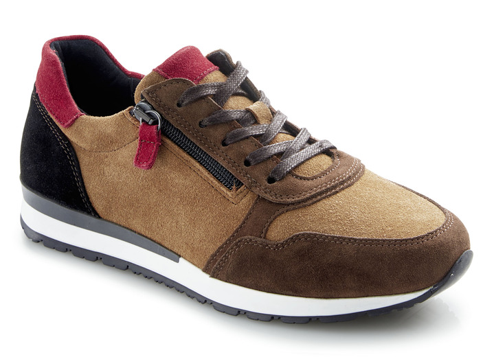 - Toosoft Sneaker aus Nappaleder, in Größe 036 bis 042, in Farbe BRAUN-SCHWARZ-ROT Ansicht 1