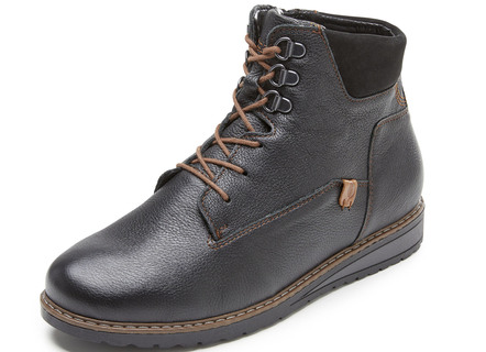 Waldläufer Schnür-Stiefelette mit Warmfutter aus reiner Baumwolle