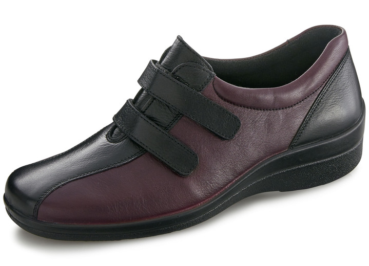 Slipper & Schnürschuhe - Slipper mit Klettverschluss, in Farbe CHIANTI-SCHWARZ