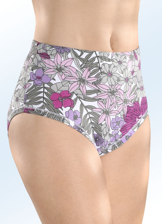 Viererpack Slips mit farbharmonischem Floraldruck