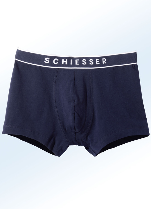 Pants & Boxershorts - Schiesser Dreierpack Pants mit Elastikbund, in Größe 004 bis 010, in Farbe 3X MARINE Ansicht 1