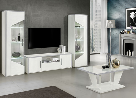 Möbelserie mit LED-Beleuchtung und Softclose