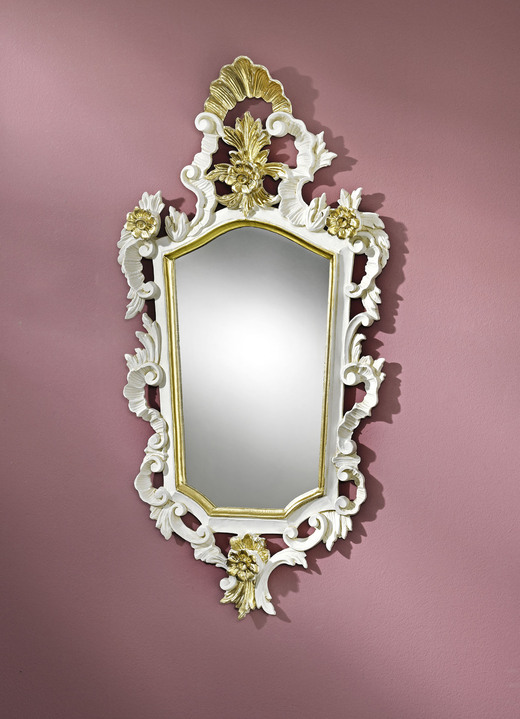 - Spiegel im edlen Barock-Stil, in Farbe CREME-GOLD