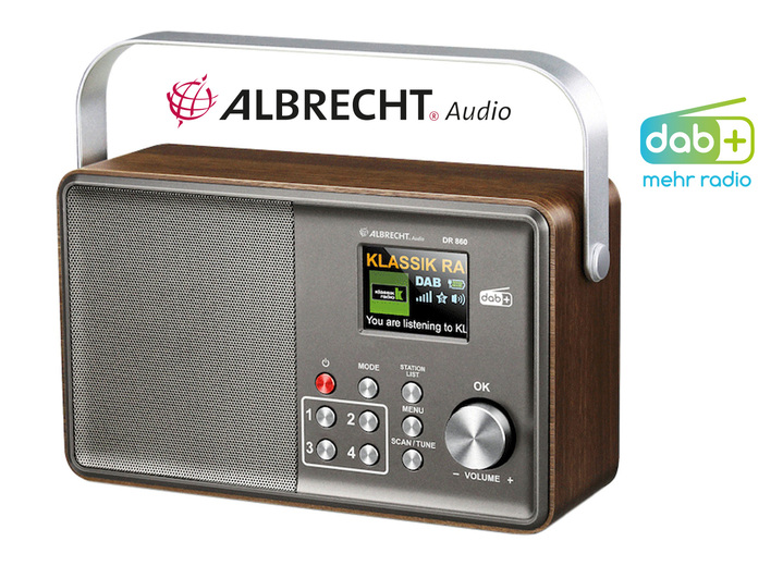 - Albrecht DR860 bedienerfreundliches DAB+ Radio, in Farbe BRAUN Ansicht 1